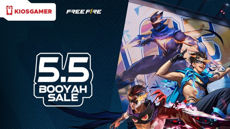 Promo Booyah Sale 5.5, Kiosgamer Hadirkan Diskon Top Up dan Bonus Diamond Free Fire!