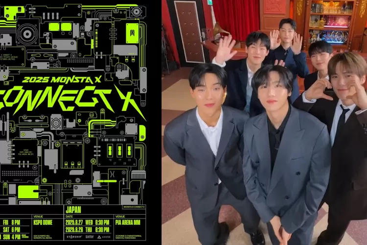 Kabar gembira datang dari MONSTA X! Grup ini akhirnya mengumumkan konser baru dengan formasi lengkap 6 member. (Instagram @official_monsta_x, Youtube Short @MONSTAX @)