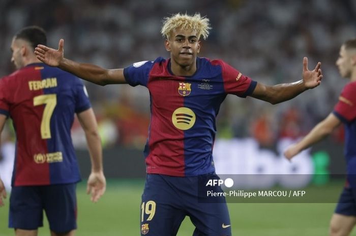 Lamine Yamal bakal melakoni laga ke-100 bersama Barcelona saat menghadapi Inter Milan pada leg pertama semifinal Liga Champions.