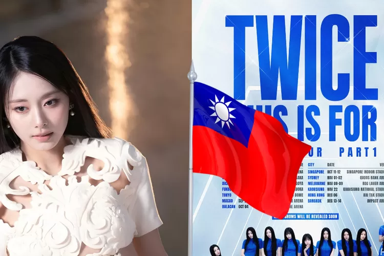 Tzuyu akan tur dunia di tanah airnya untuk pertama kalinya sepanjang kariernya menjadi idola Kpop (Kolase X @JYPETWICE)