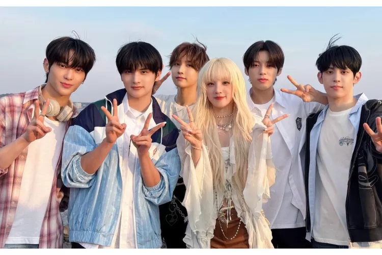 NOWZ rilis lagu yang berkolaborasi dengan Yuqi IDLE (Kolase X @syqfiles)
