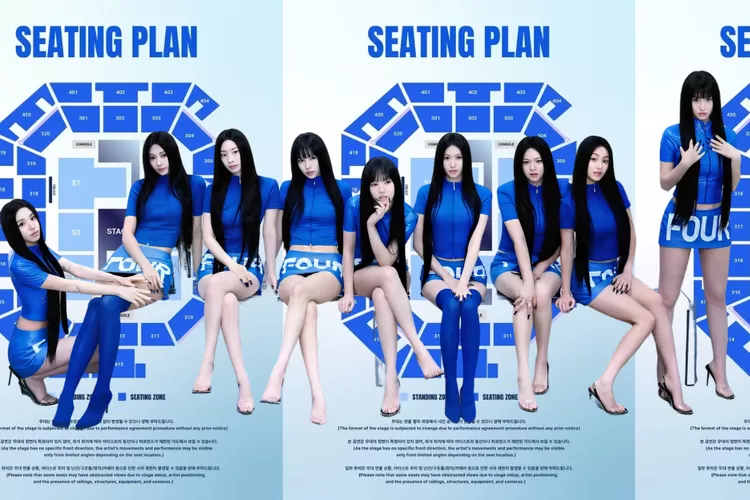 Begini penampakan panggung 360 derajat untuk world tour TWICE mendatang (Kolase X @JYPETWICE)
