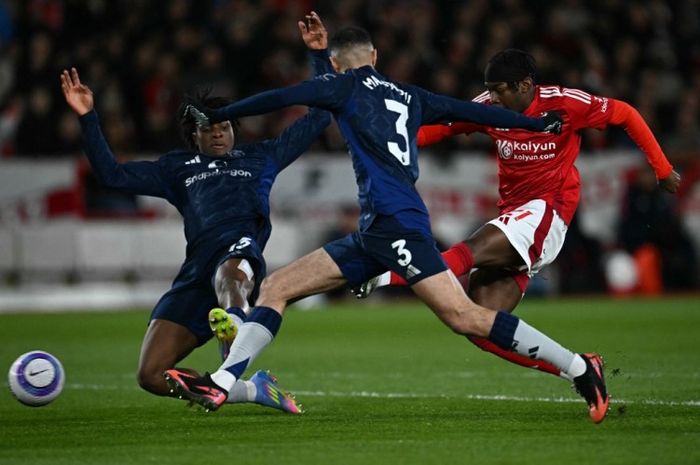 Winger Nottingham Forest, Anthony Elanga, berhasil menjebol gawang mantan timnya, Man United.