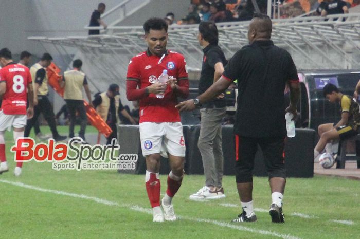 Pemain Sabah FC, Saddil Ramdani Saat berlaga menghadapi PSIS Semarang Di Stadion JIS, Jakarta, Minggu (2/6/2024).