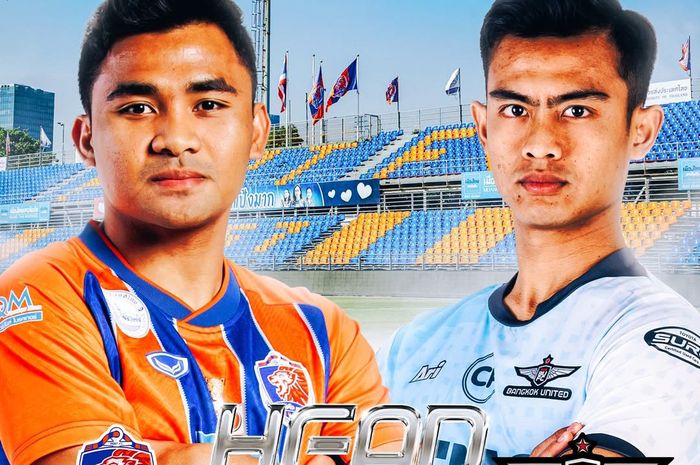 Asnawi Mangkualan harus berduel dengan Pratama Arhan ketika Port FC melawan Bangkok United pada laga pekan ke-26 Liga 1 Thailand 2024-2025 di Stadion PAT, Bangkok, Thailand, Minggu (16/3/2025).