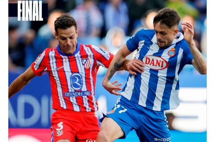 Laga Espanyol versus Atletico Madrid pada pekan ke-29 Liga Spanyol di Stadion RCDE, Sabtu (29/3/2025).