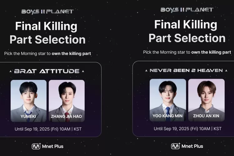 Babak puncak Boys II Planet tinggal seminggu lagi. Pertarungan terakhir ini akan menentukan siapa yang berhasil debut lewat Final Debut Battle. (X @mnetplus)
