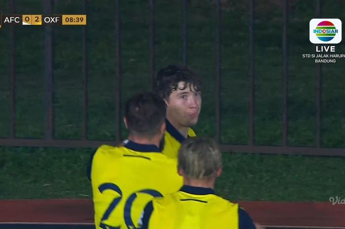 Ole Romeny mencetak gol ke gawang Arema FC saat Oxford menang 2-0 di Stadion Si Jalak Harupat, Bandung, Kamis (10/7/2025).