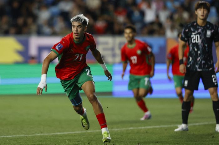 Dua gol penyerang Maroko, Yassir Zabiri, menyingkirkan Korea Selatan di babak 16 besar Piala Dunia U-20 2025, Kamis (9/10/2025) di Racangua.