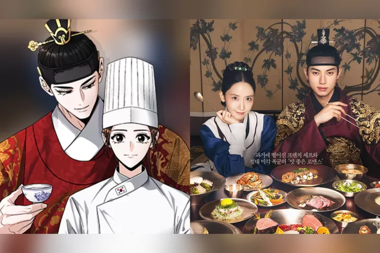 Bon Appetit, Your Majesty sukses berkat riset detail sang penulis web novelnya? (Kolase Naver Webtoon &amp; Instagram @tvn_drama)