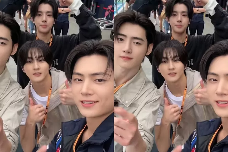 JaSuKe + Jungwon kunjungi F1 Red Bull garage (Kolase Tiktok F1 )