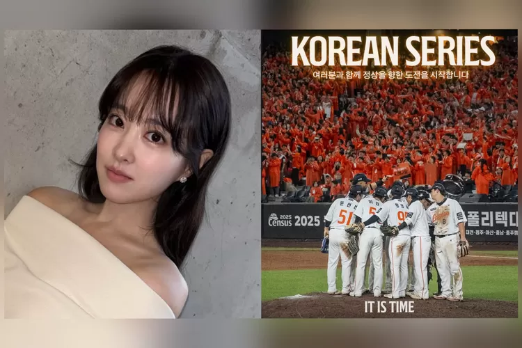 Park Bo Young ikut bersorak untuk kemenangan Hanwha Eagles: 19 tahun penantian terbayar! (Kolase Instagram @boyoung0212_official @hanwhaeagles_soori)