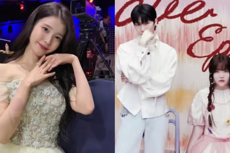 IU buat heboh karena gunakan baju bergambar Chanhyuk AKMU. (Instagram)