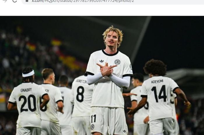Timnas Jerman menang minimalis 1-0 atas Irlandia Utara berkat gol tunggal Nick Woltemade, Selasa (14/10/2025) dini hari WIB.