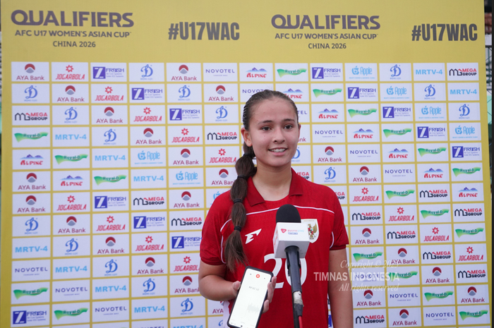 Katarina Stalin sukses jadi Man of the Match saat Timnas Putri U-17 Indonesia sukses membukukan kemenangan perdana dari Makau pada laga perdana Kualifikasi Piala Asia U-17 Putri 2026, Senin (13/10/2025).