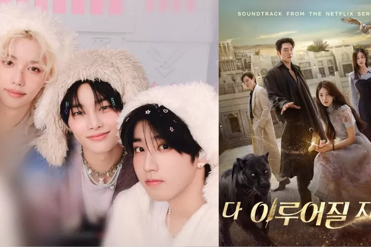 Han, Felix, dan I.N tampil memukau dalam GENIE, lagu penuh emosi dengan sentuhan nuansa Timur Tengah. (Kolase foto X @Stray_Kids)