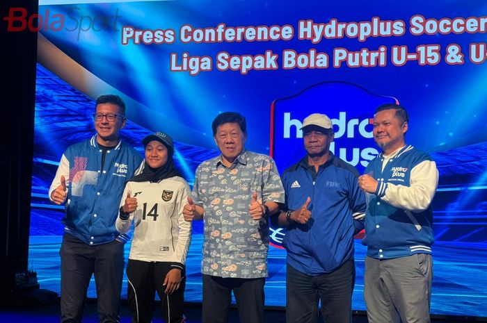 Konferensi pers Hydroplus Soccer League 2025 yang diselenggarakan di Senayan, Jakarta, Rabu (1/10/2025).